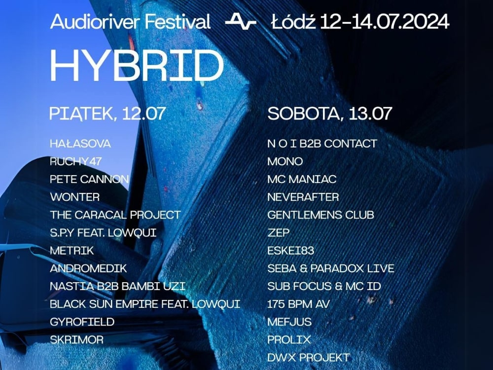 HYBRID Lineup Audioriver Festival 2024 Łódź 