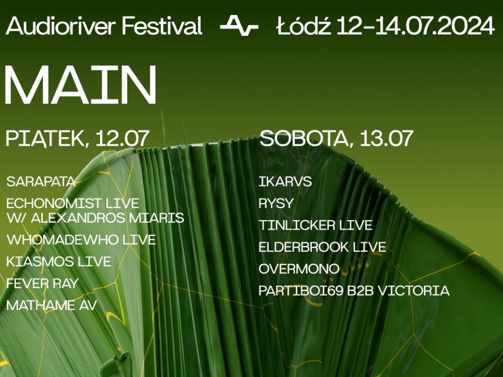 MAIN Lineup Audioriver Festival 2024 Łódź 